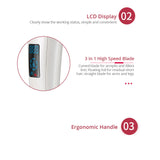 USB Charging Electric Waterproof Hair Trimmer Shaver with LCD Display_3