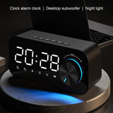 Multifunctional BT 5.0 Speaker Subwoofer LED Alarm Clock- USB Powered_6