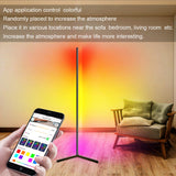 Modern RGB LED Corner Rod Standing Floor Lamp- EU, US Plug_5