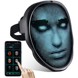 LED Face Transforming Luminous Face Mask for Parties- Battery Powered/USB Rechargeable_0