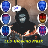 LED Face Transforming Luminous Face Mask for Parties- Battery Powered/USB Rechargeable_1