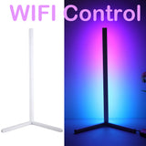Modern RGB LED Corner Rod Standing Floor Lamp- EU, US Plug_10