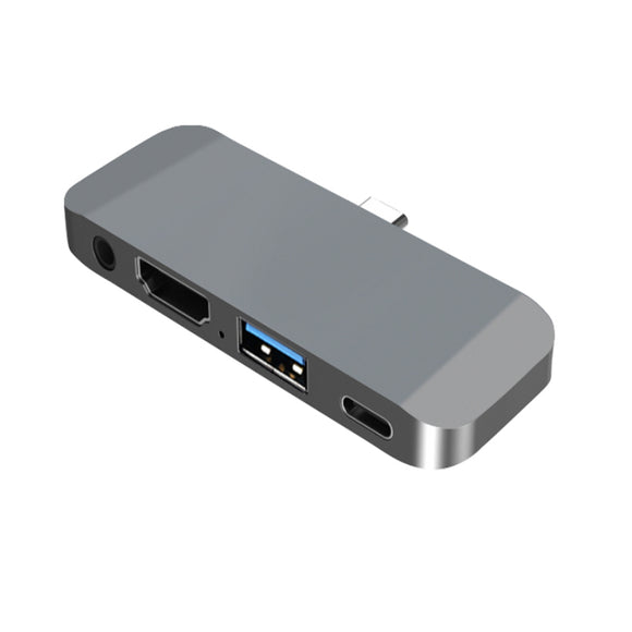 4-in-1 USB C Interface Audio HDMI USB A and Type C Docking Hub_0