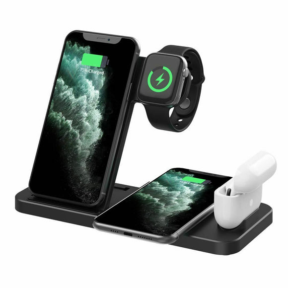 4-in-1 Wireless Fast Charging Station for QI Devices- USB Powered_0