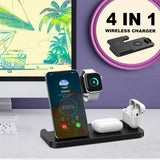 4-in-1 Wireless Fast Charging Station for QI Devices- USB Powered_2