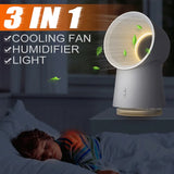 Mini Cooling Fan Bladeless Mist Humidifier w/ LED Light- USB Charging_13