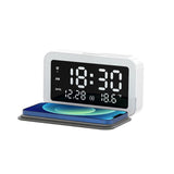 LED Digital Alarm Clock and Wireless Phone Charger- USB Powered_0