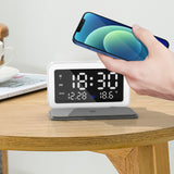 LED Digital Alarm Clock and Wireless Phone Charger- USB Powered_12
