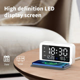LED Digital Alarm Clock and Wireless Phone Charger- USB Powered_14