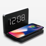 Foldable Wireless Charger for QI Devices and Digital Clock- USB Powered_4