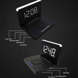 Foldable Wireless Charger for QI Devices and Digital Clock- USB Powered_7