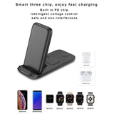 3-in-1 Fast Charging Wireless Charging Station for Qi Devices- USB Powered_1