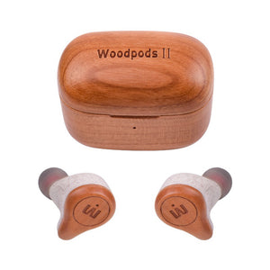 TWS Bluetooth Wooden Designed Earphones with USB Charging Case_0