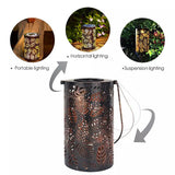 Outdoor Decorative Retro Leaf-Shadow Solar Powered Lantern_7