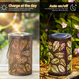 Outdoor Decorative Retro Leaf-Shadow Solar Powered Lantern_8