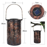 Outdoor Decorative Retro Leaf-Shadow Solar Powered Lantern_9