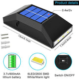 2pc/set LED Outdoor Garden Solar Powered LED Wall Lamps_10