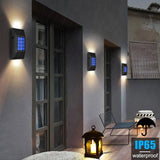 2pc/set LED Outdoor Garden Solar Powered LED Wall Lamps_1