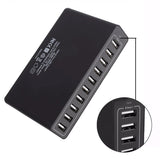60W 10 USB Port Desktop Travel Family Wall Plug Charger_8