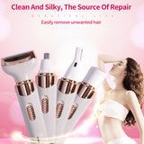 4-in-1 Women's USB Rechargeable Painless Epilator Electric Shaver_7