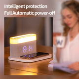 3-in-1 Wireless Charger Alarm Clock and Adjustable Night Light- USB Power Supply_15