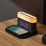 3-in-1 Wireless Charger Alarm Clock and Adjustable Night Light- USB Power Supply_10
