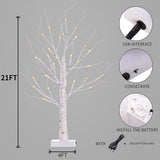 LED Illuminated Birch Tree for Home and Holiday Decoration- USB Charging_12