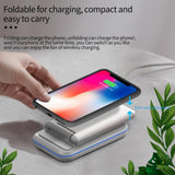 3-in-1 Foldable Wireless Charging Station for QI Devices- USB Power Supply_11