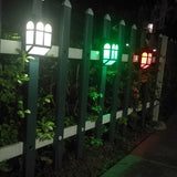 7 Light Colors Solar Powered Outdoor LED Fence Lights_5