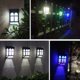 7 Light Colors Solar Powered Outdoor LED Fence Lights_7