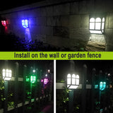 7 Light Colors Solar Powered Outdoor LED Fence Lights_2