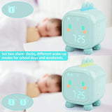 Sleep Training Digital Kid’s Dinosaur USB Rechargeable Alarm Clock_4