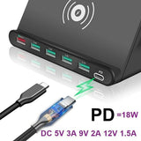 Multi-USB Port Wireless Mobile Phone Charging Station in AU, EU, UK, US Plug_4