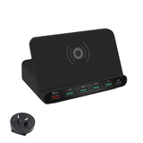 Multi-USB Port Wireless Mobile Phone Charging Station in AU, EU, UK, US Plug_20