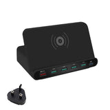 Multi-USB Port Wireless Mobile Phone Charging Station in AU, EU, UK, US Plug_22