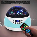 USB Plugged-in, Battery Powered Rotating Projector Night Light with Music_5