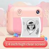 USB rechargeable Children Instant Printing Camera 1080P 2.4 inch screen_3