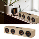 W8 Wooden Wireless Heavy Bass Speaker and Subwoofer- USB Charging_10