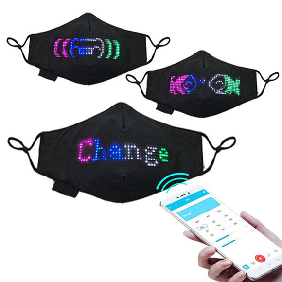 Customizable and Programmable Illuminated LED Face Mask- USB Charging_0
