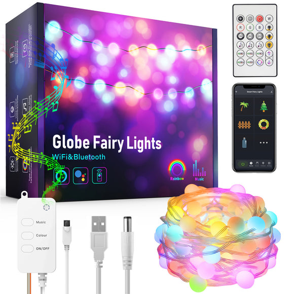 Remote Controlled Smart LED String Fairy Ball Lights- USB Powered_0