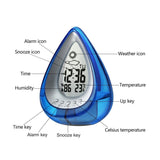 Water Operated Digital Clock Alarm Clock Time Date Temperature_1