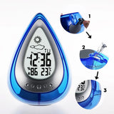 Water Operated Digital Clock Alarm Clock Time Date Temperature_6