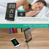 Multifunctional LED Makeup Mirror Digital Snooze Alarm Clock- USB Plugged-in_6