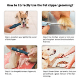 Low Noise USB Rechargeable Grooming Safe Nail Clipper for Pets_9