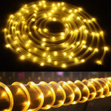 Solar Powered Outdoor LED String Tube Light Garden Fairy Light_2