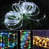 Solar Powered Outdoor LED String Tube Light Garden Fairy Light_3