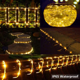 Solar Powered Outdoor LED String Tube Light Garden Fairy Light_5