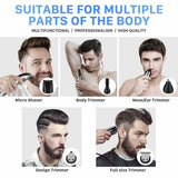 USB Rechargeable Professional Grade Electric Hair Trimming Kit_10
