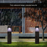 Solar Stone Pillar White LED Lights Outdoor Garden Lamp_12