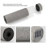 Solar Stone Pillar White LED Lights Outdoor Garden Lamp_13